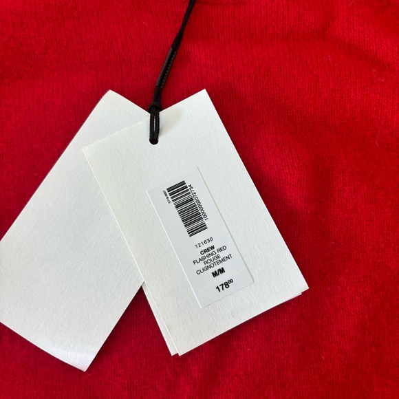 Aritzia Cashmere Red Crew Neck Sweater - Picture 8 of 9